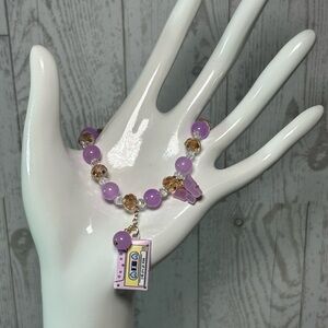 Beautiful Gold Beaded Charm Bracelet